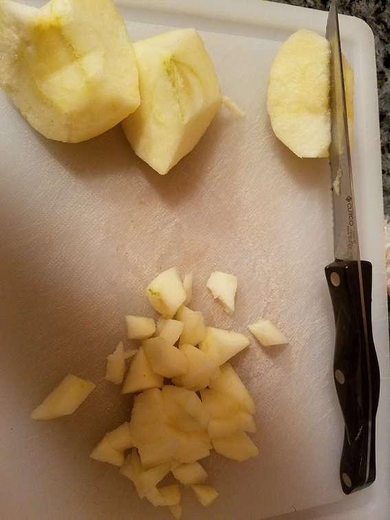 Diced apples