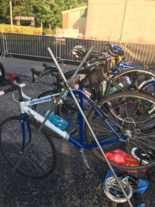 Twinsburg Duathlon 2018 staging area - Women over 50 fit and strong