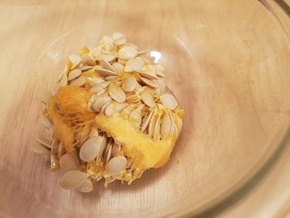 Roasted squash seeds