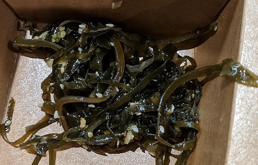 seaweed salad in a box