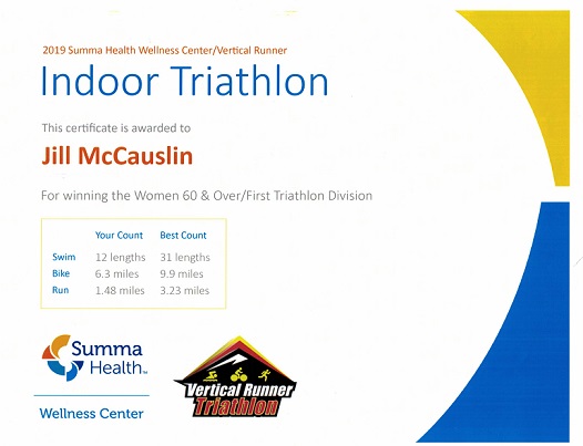 certificate indoor triathlon