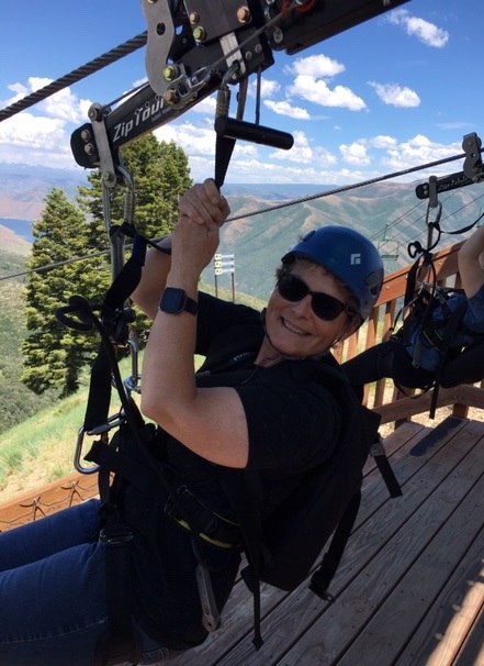 New challenge on the zip line in Utah