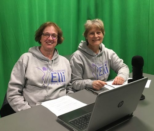 Best Podcasts of 2019 for Women Over 50 Jill and Chris in Becoming Elli sweatshirt