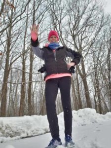 distance runner Ellen Wisbar trains during the winter season