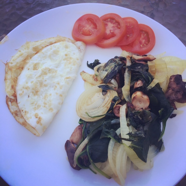 breakfast egg white and veggies