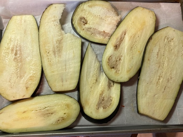 roasting eggplant for lasagna