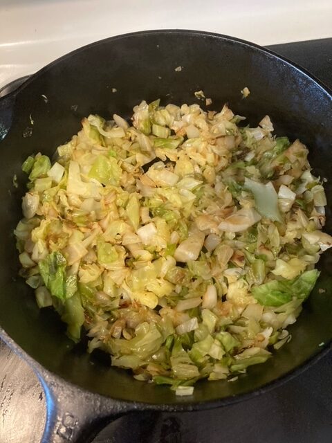 Cabbage-with-browned-ground-beef-and-onion