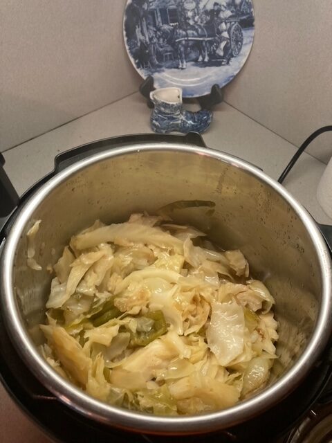 cabbage and onion in the instant pot