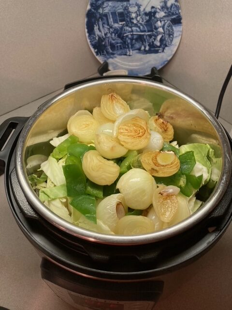 cabbage and onions in the instant pot