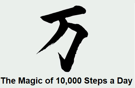The magic of 10000 steps per day looks like a running man