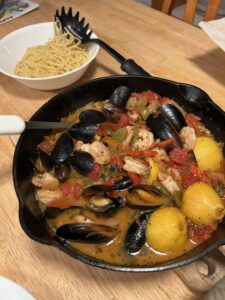 Mussels and Shrimp with lemons Eating a Rainbow of Colors in My Meals