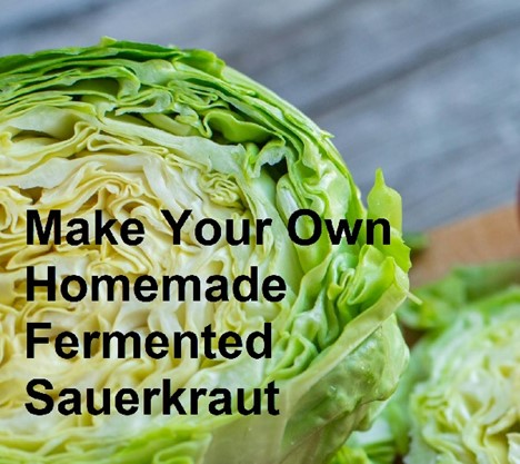 Homemade fermented sauerkraut -